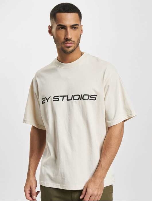 Y Studios Overwear T Shirt Logo Oversize In Beige