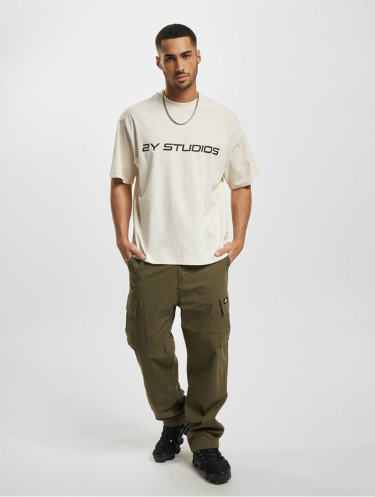 Y Studios Overwear T Shirt Logo Oversize In Beige