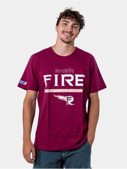  Rhein Fire Identity T-Shirt Burgundy