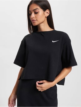 Nike Ribbed Jersey T-Shirt Black/White