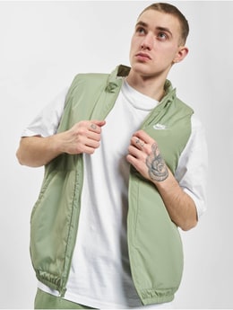 Nike Therma Fit Club Insulated Woven Vest Oil Green/White