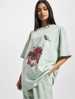 Pegador Zea Oversized T-Shirt Vintage Washed Milky Green