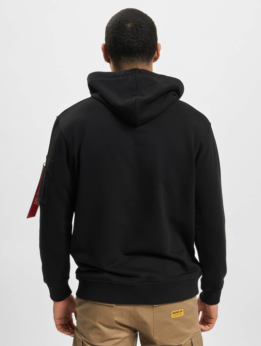 Männer hoodies Alpha Industries Herren Hoody X-Fit in schwarz