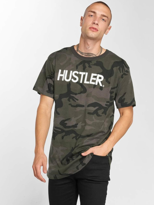 Männer t-shirts Merchcode Herren T-Shirt Hustler Logo Camo in camouflage
