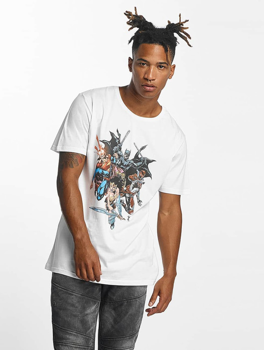 Männer t-shirts Merchcode Herren T-Shirt Justice League in weiß