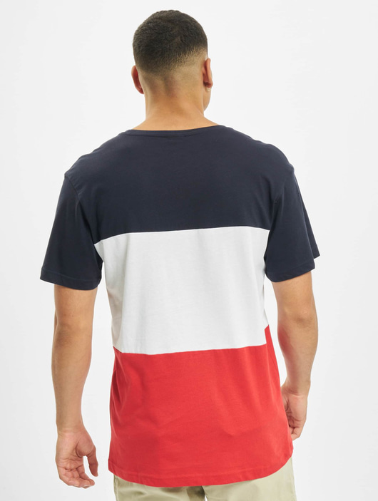 Männer t-shirts Urban Classics Herren T-Shirt Color Block in rot