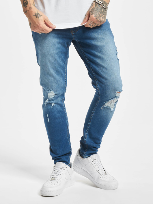 Männer skinny-jeans 2Y Premium Herren Skinny Jeans Bennet in blau