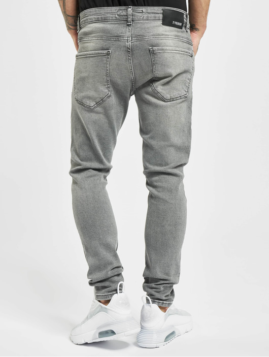 Männer slim-fit-jeans-190 2Y Premium Herren Slim Fit Jeans Kurt in grau