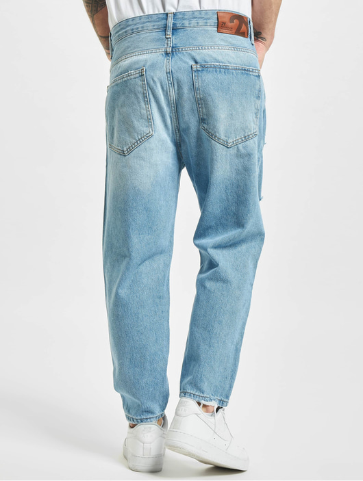Männer straight-fit-jeans 2Y Premium Herren Straight Fit Jeans Lowell in blau