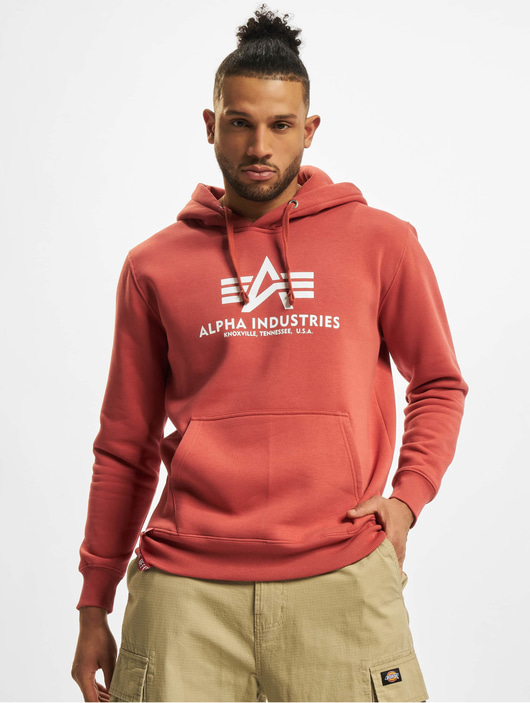 Männer hoodies Alpha Industries Herren Hoody Basic in rot