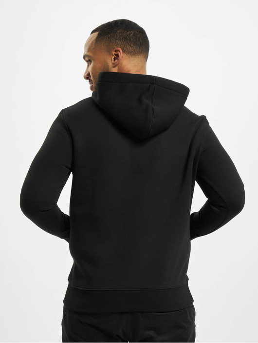 Männer hoodies Alpha Industries Herren Hoody Basic Foil Print in schwarz