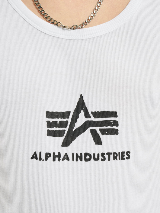 Männer tank-tops Alpha Industries Herren Tank Tops Logo in weiß
