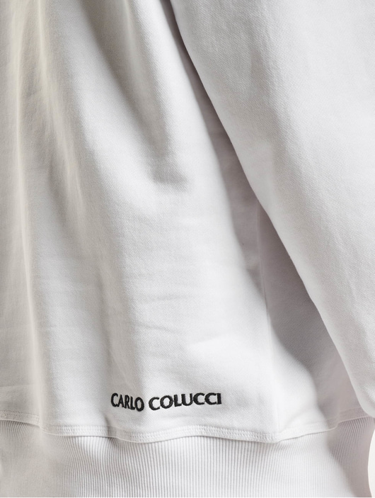 Männer hoodies Carlo Colucci Herren Hoody Basic in weiß