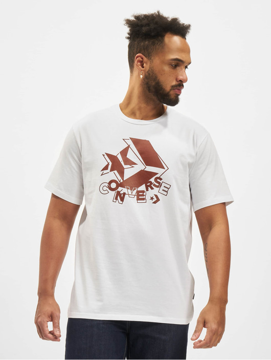 Männer t-shirts Converse Herren T-Shirt Scrambled Star Chevron in weiß