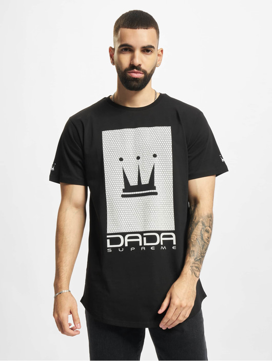 Männer t-shirts Dada Supreme Herren T-Shirt Supreme Mesh Crown in schwarz