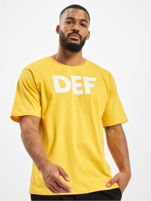 Männer t-shirts DEF Herren T-Shirt Her in gelb