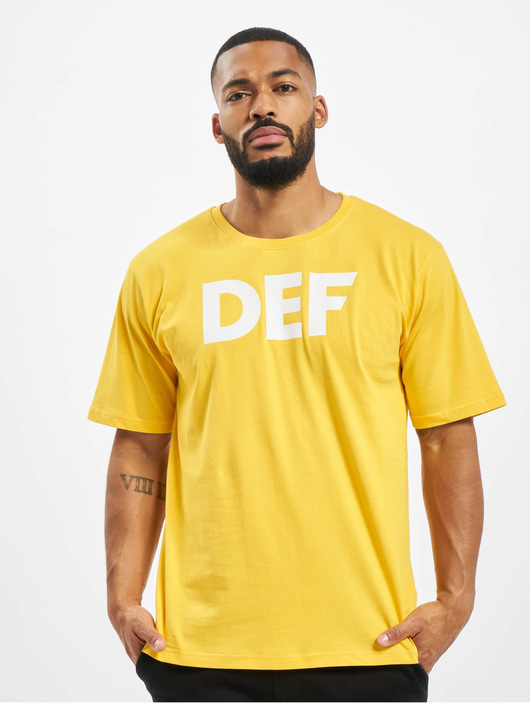 Männer t-shirts DEF Herren T-Shirt Her in gelb