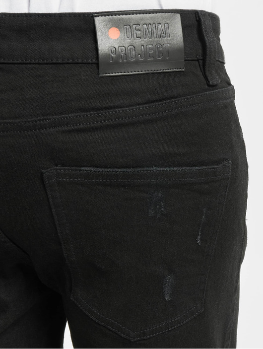 Männer slim-fit-jeans-190 Denim Project Herren Slim Fit Jeans Mr. Red Destroy in schwarz