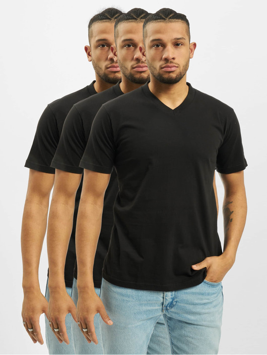 Männer t-shirts Dickies Herren T-Shirt V-Neck 3-Pack in schwarz