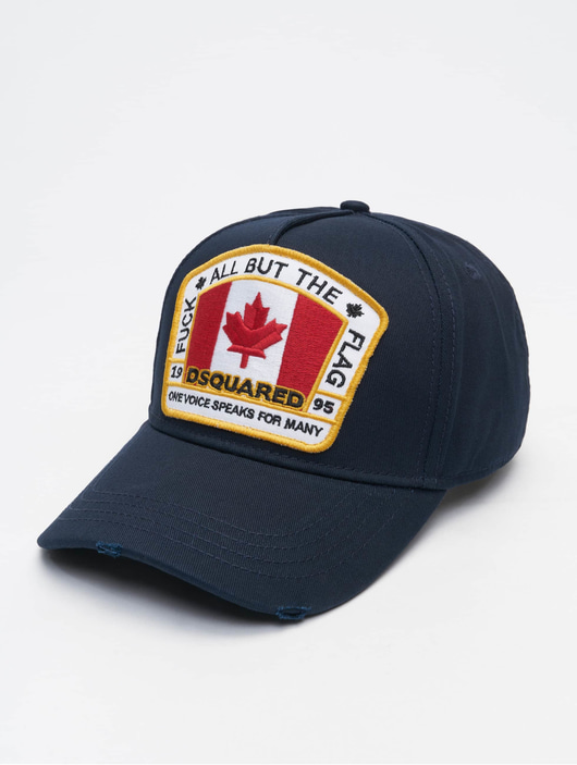 Männer snapback-caps Dsquared2 Herren Snapback Cap Canada Patch in blau