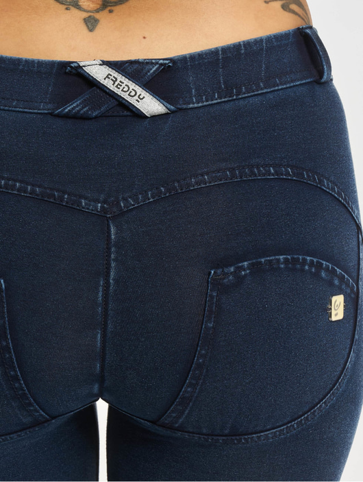 Frauen skinny-jeans Freddy Damen Skinny Jeans Wrup Regular Denim 7/8 in blau