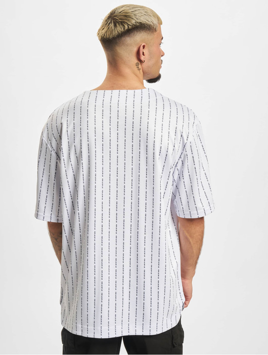 Männer hemden Fubu Herren Hemd Pinstripe Baseball Jersey in weiß