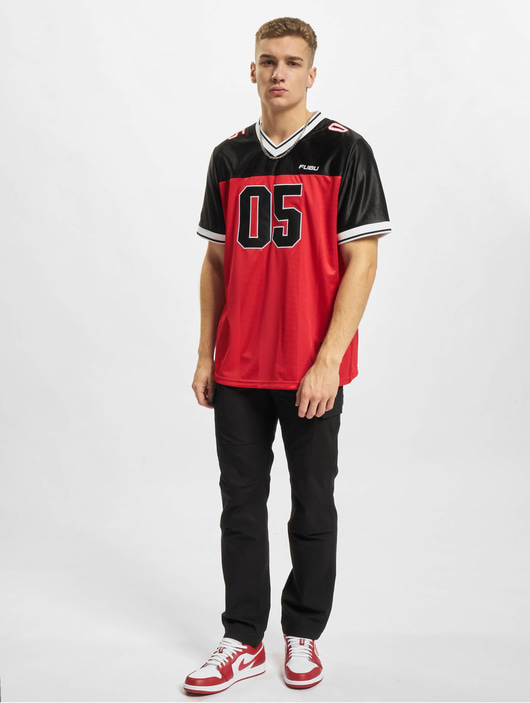 Männer t-shirts Fubu Herren T-Shirt Corporate Football Jersey in rot