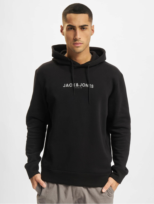 Männer hoodies Jack & Jones Herren Hoody Booster in schwarz