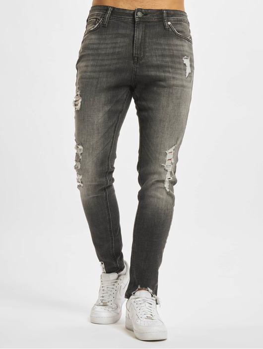 Männer skinny-jeans Jack & Jones Herren Skinny Jeans Pete in schwarz