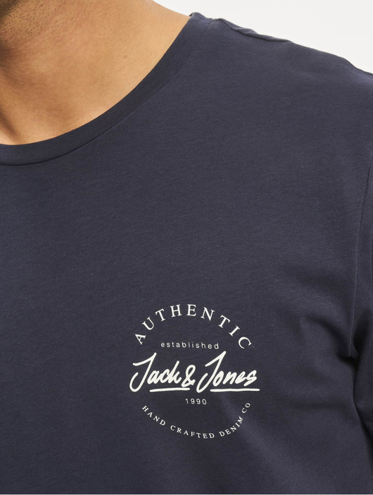 Männer t-shirts Jack & Jones Herren T-Shirt Dusty Small in blau