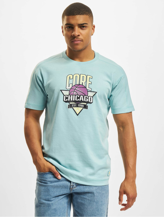 Männer t-shirts Jack & Jones Herren T-Shirt Ball Logo Crew Neck in blau