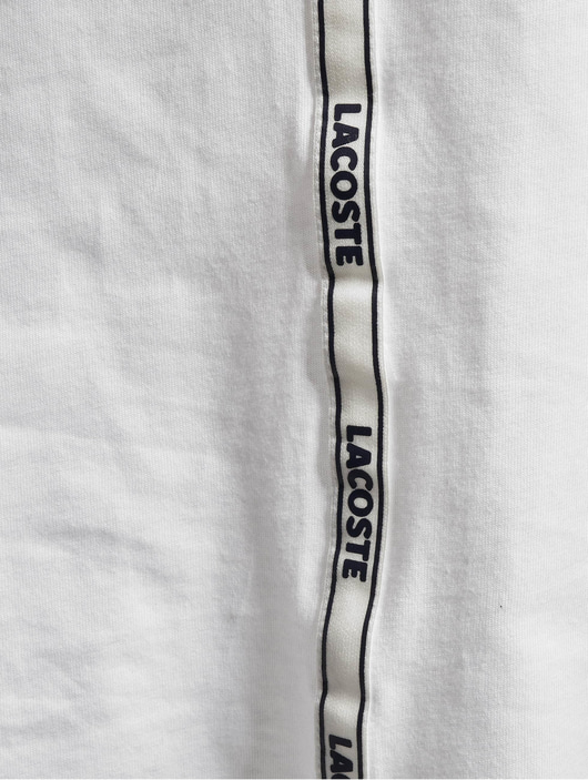 Männer t-shirts Lacoste Herren T-Shirt Tape in weiß