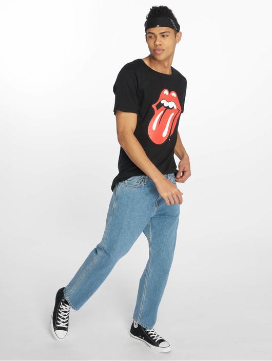 Männer t-shirts Merchcode Herren T-Shirt Rolling Stones Tongue in schwarz