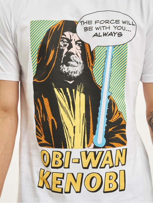 Männer t-shirts Merchcode Herren T-Shirt Obi Wan Kanobi in weiß