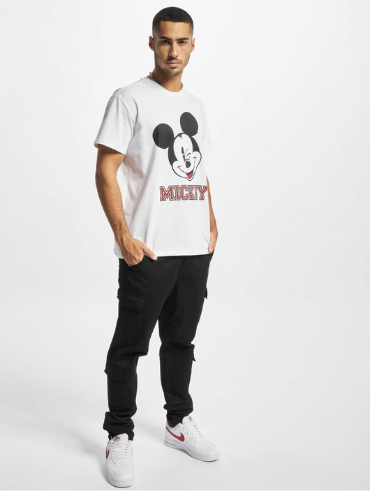 Männer t-shirts Merchcode Herren T-Shirt Mickey College in weiß