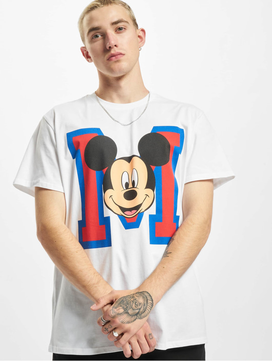 Männer t-shirts Merchcode Herren T-Shirt Mickey Mouse M Face in weiß