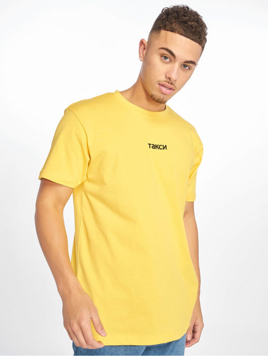 Männer t-shirts-109 Mister Tee Herren T-Shirt Taxi in gelb