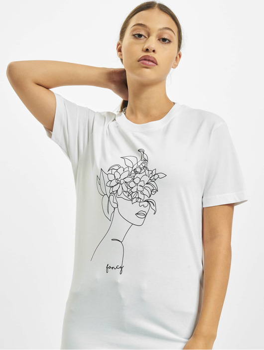Frauen t-shirts-109 Mister Tee Damen T-Shirt One Line Fruit in weiß
