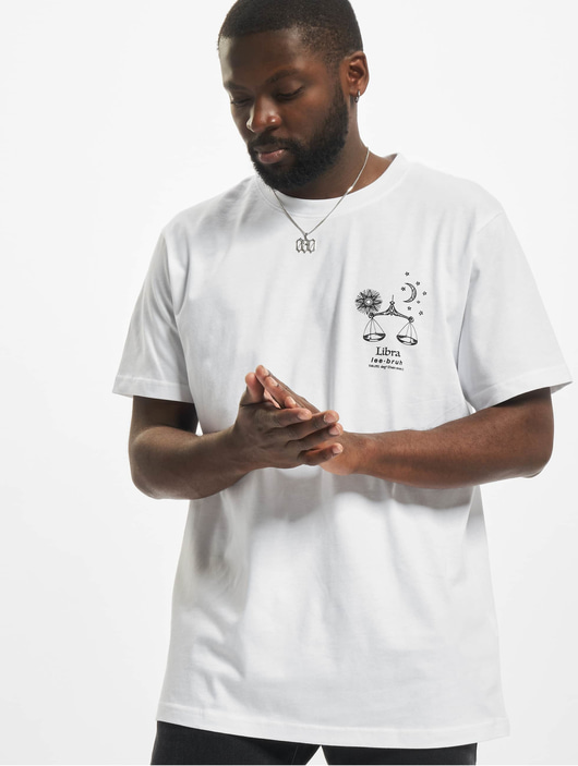 Männer t-shirts-109 Mister Tee Herren T-Shirt Astro Libra in weiß