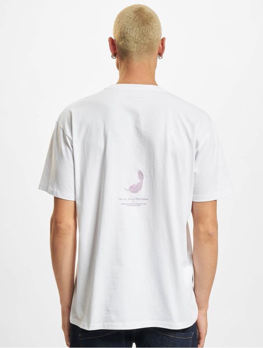 Männer t-shirts-109 Mister Tee Herren T-Shirt Vive La Liberte Oversize in weiß