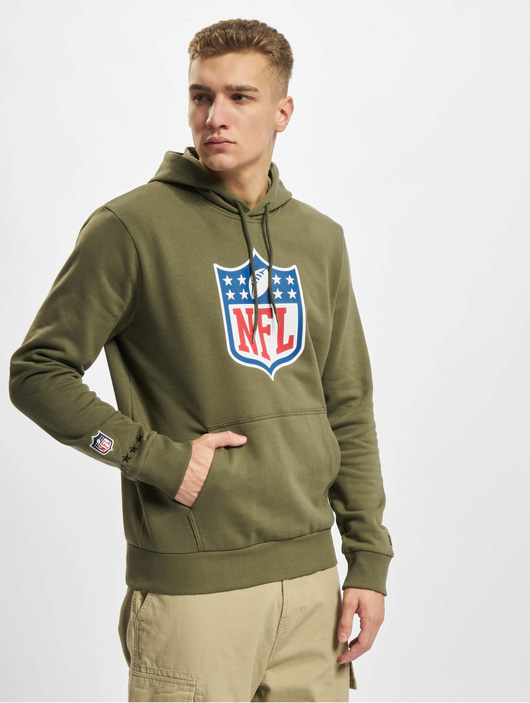 Männer hoodies New Era Herren Hoody NFL Generic Logo Camo Wordmark PO in olive
