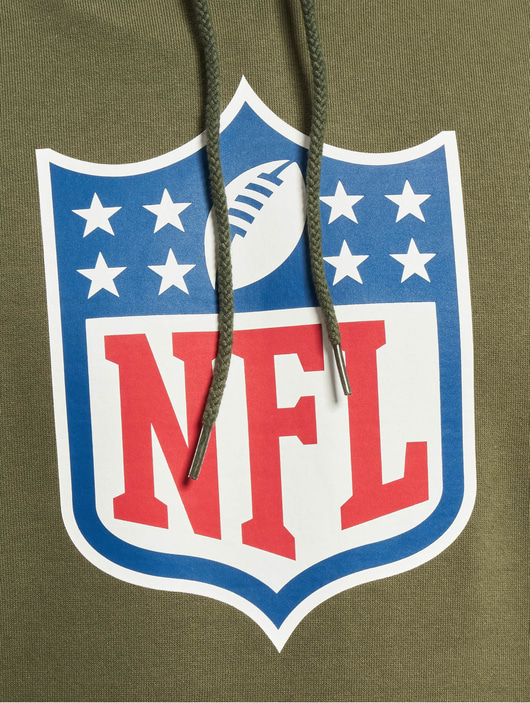 Männer hoodies New Era Herren Hoody NFL Generic Logo Camo Wordmark PO in olive