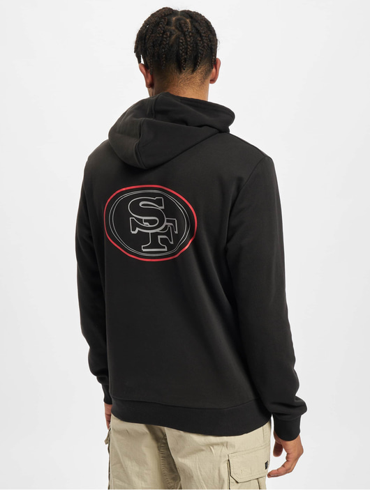 Männer hoodies New Era Herren Hoody NFL San Francisco 49ers Outline Logo PO in schwarz