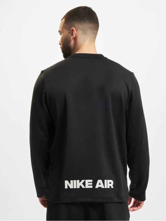 Männer longsleeves Nike Herren Longsleeve Air Pk Crew in schwarz