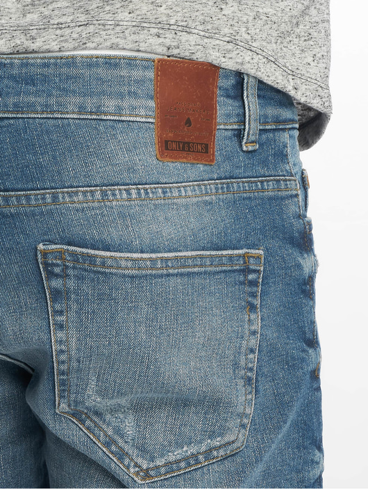 Männer slim-fit-jeans-190 Only & Sons Herren Slim Fit Jeans onsLoom in blau