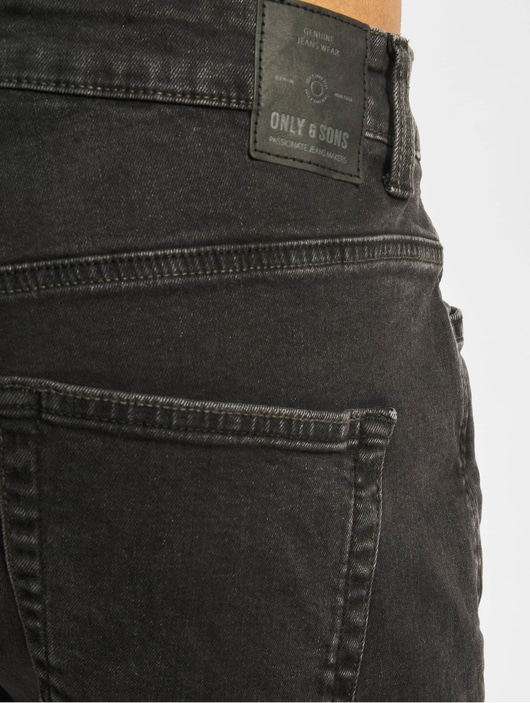 Männer straight-fit-jeans Only & Sons Herren Straight Fit Jeans Onsweft PK 9822 Regulare Fit in schwarz