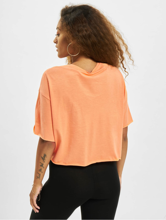 Frauen t-shirts Only Damen T-Shirt Onlearth Life JRS Short in orange