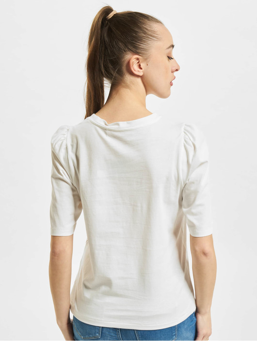 Frauen t-shirts Only Damen T-Shirt onlNora Pastel Life Vol Denim in weiß