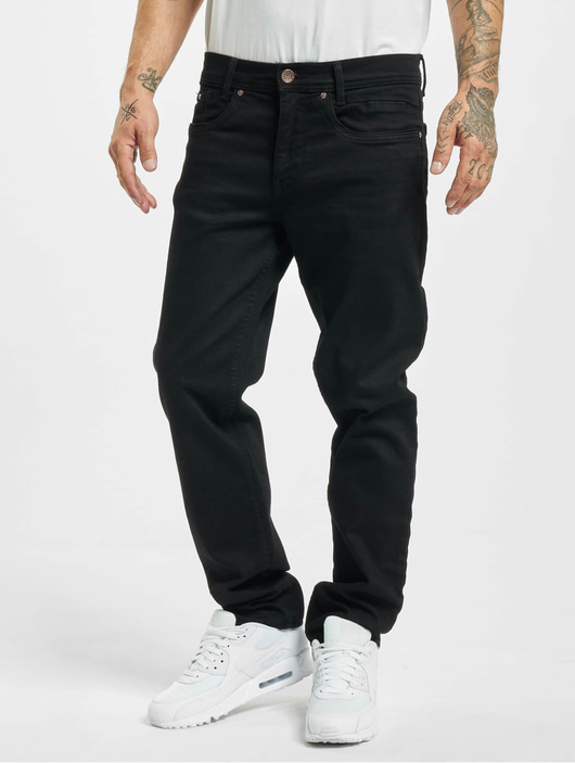 Männer straight-fit-jeans Petrol Industries Herren Straight Fit Jeans Riley in schwarz