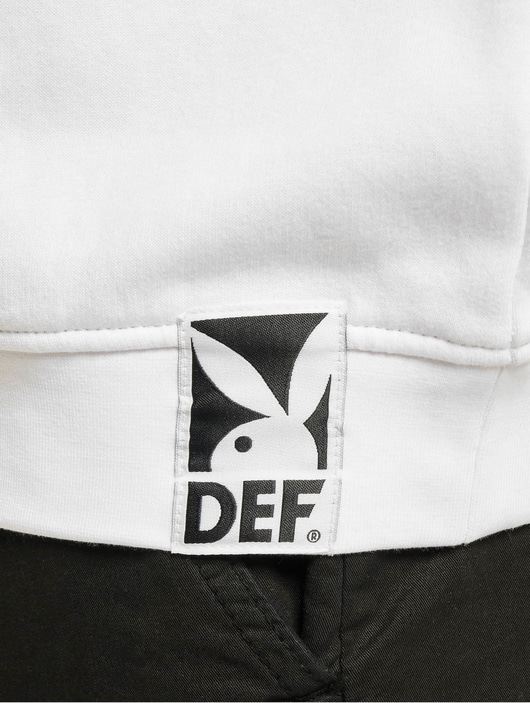 Männer hoodies Playboy x DEF Herren Hoody Logo in weiß